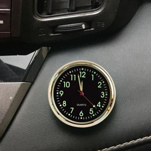 Car Self-adhesive Clock Electonic Interior Ornament Mini Digital Luminous Watch for Vehicle