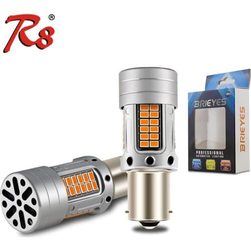 R8 2pcs CANBUS Car LED Bulbs with Fan 1156 BA15S PY21W T20 7440 W21W WY21W Turn Signal Reverse DRL No Hyperflash White Red Amber