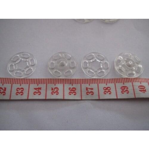 Free shipping 18mm KAM 18mm white transparent round plastic snap button press snap button for Garemnt sewing button for clothes