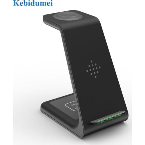3 in 1 Wireless Charger 10W Fast Charging for iPhone 11 pro/XR/Xs Max Samsung for Apple Watch 5 4 3 Airpods pro with EU Charger