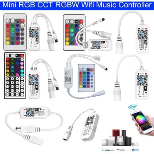DC5V 12V 24V Bluetooth Wireless WiFi Controller RGB RGBWW IR RF LED Controller for 5050 WS2811 WS2812B Pixel LED Strip Magic Hom