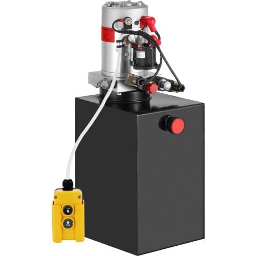 Hydraulic Power Unit 12V 15L Metal Double Acting Pump 15 Quart Double Acting