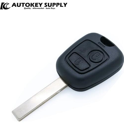 For Citroen C1 C2 C3 C5 Xsara 2 Button Remote Key Blade With Groove AutokeySupply AKCIS212