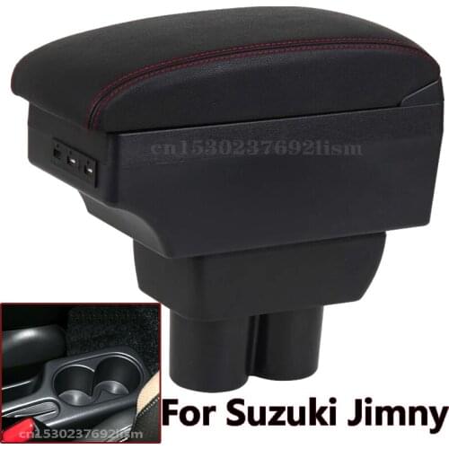 For Suzuki Jimny Armrest box Interior 2007-2015 Parts special Retrofit parts Car Armrest Center Storage box with USB LED light