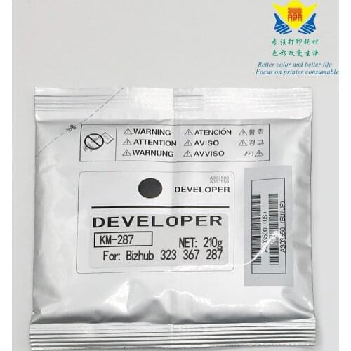 JIANYINGCHEN Comapatible black Developer powder for Konicas Minolta Bizhub 323 367 287 227 laser printer one bag 210g