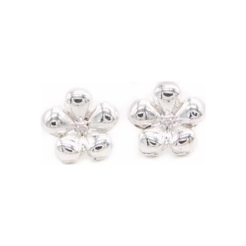 Classic Flowers Earrings Contracted 5 Petal Style Ear Nails Gold White Rose Three Color Stud Earrings Suitable for Women