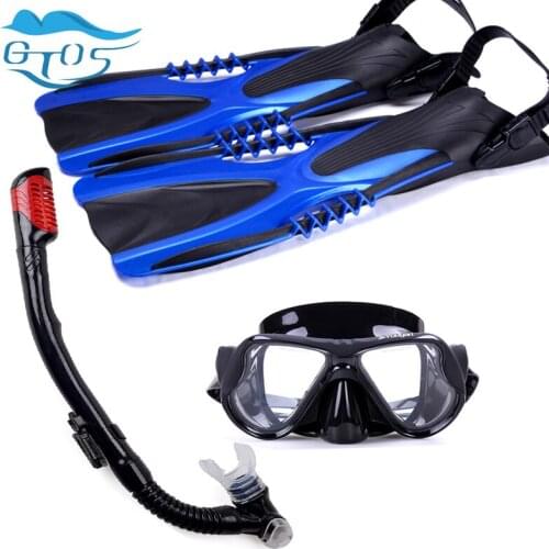 3pcs of scuba diving kit mask snorkeling gear fins swimming equipment masks diving fins set