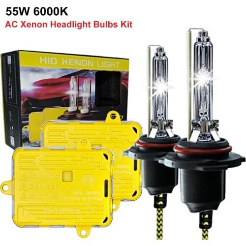 Super Bright AC Xenon Block Bulb Kit 55W 6000K H4 Xenon H7 Xenons Ignition Unit Conversion Kit 12000LM H11 Xenon H1 H9 Headlight