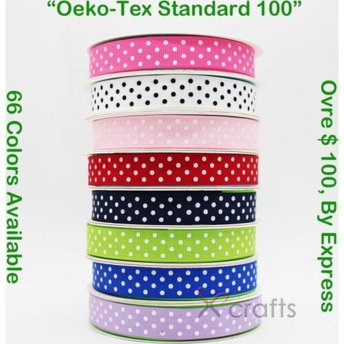 Grosgrain Polka Dots Ribbon 5/8"16mm Wedding Decoration DIY Tape Gift Handmade Bow Hair Accessories
