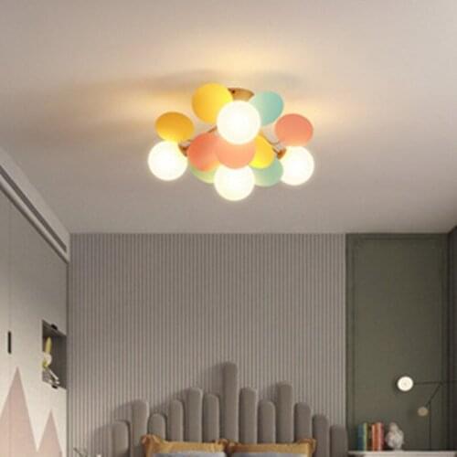 Creative lovely princess room lamp bedroom lamp ceiling lamp led lighting Multicolor art tree childrens room led ceiling lamp