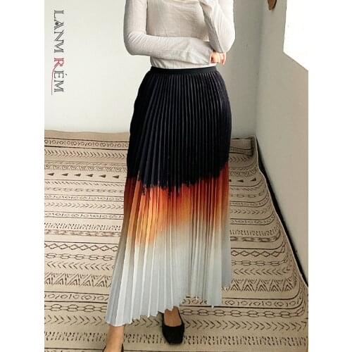 LANMREM Women's Pleated Skirts