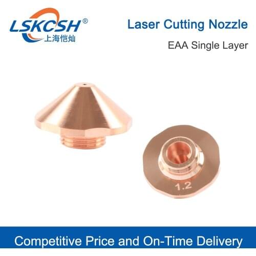 LSKCSH 10pcs/lot New single layer nozzle EAA Laser Nozzle 0.8-2.7mm For Fiber cutting machines 5030