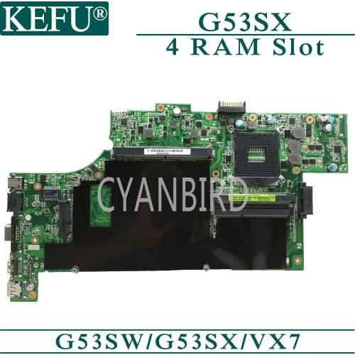 KEFU G53SW original mainboard for ASUS G53SX VX7 with 4x RAM Slot Laptop motherboard