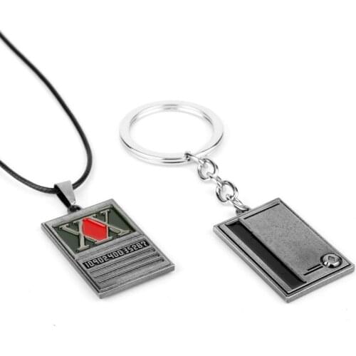 Metal Hunter-x-Hunter Keychain Gon-Freecss License Logo Keyrings Holder Car Chaveiro Men Jewelry Valentines Day Gift