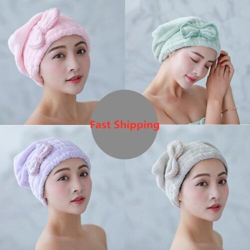 Microfiber Hair Towel Turban Towel Quickly Hair Drying Towel Women Girls Ladies Absorbent Shower Cap Bathroom Products