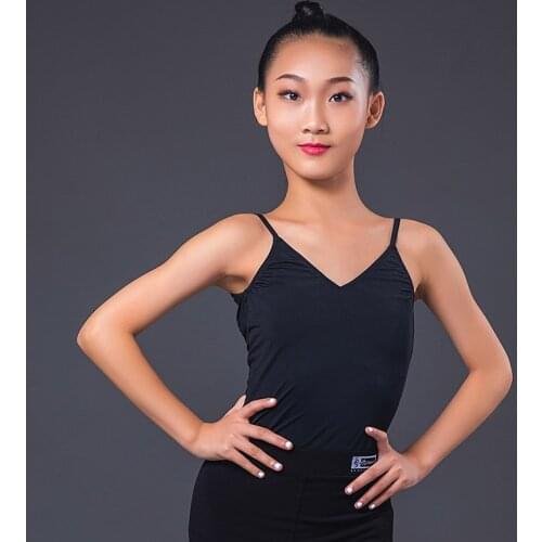 Fashion Latin Dance Tops Black Backless Vest Latin Dance Competition Dresses Latin Dance Practice Perfrormance Clothes DQS5428