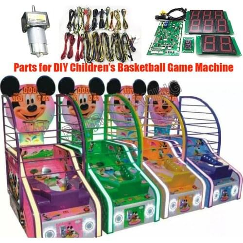 Basketball game kit with motherboard and wires for DIY Arcade Coin operated Street Chilren Basketball Games Machine