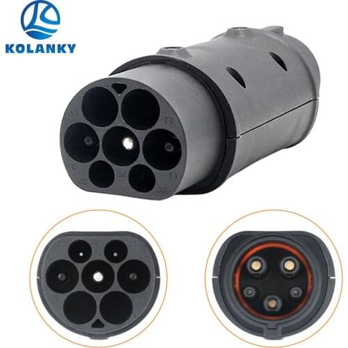 NEW Electric Vehicle Charging Adapter Type2 to Type1 16A/32A EV Charger Connector Type 1 to Type 2 SAE j1772 to IEC62196