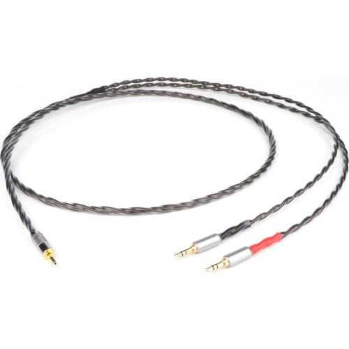 OCC Copper Silver plated 7N upgrade Audio Earphone Wire Headphone Cable for t1 t5p D7200 D600 D7100 MDR-Z7 Head phone Cable