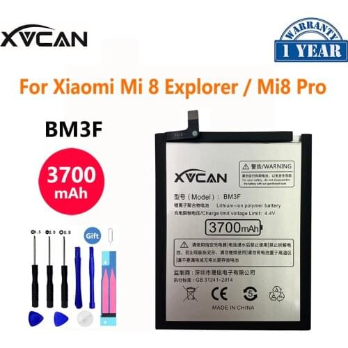 Original XVCAN High Capacity 3700mAh BM3F Battery For Xiaomi 8 Mi 8 Explorer / Mi8 Pro Phone Replacement Batteries Bateria