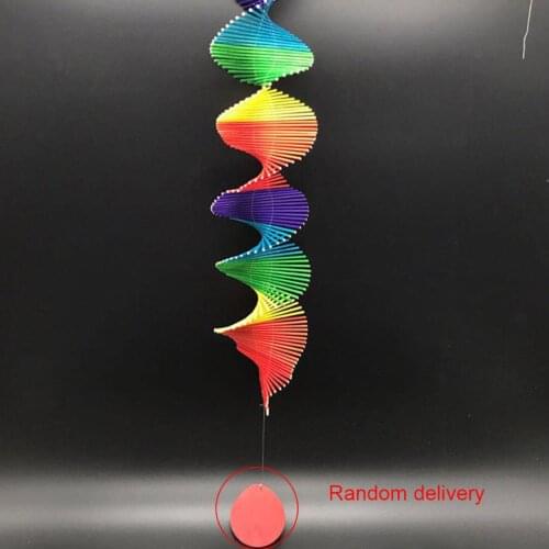 Rainbow Wind Spinner Mobile Chime Lawn Wind Spiral Party Home Decor Colorful Rainbow DIY Outdoor Garden Ornament