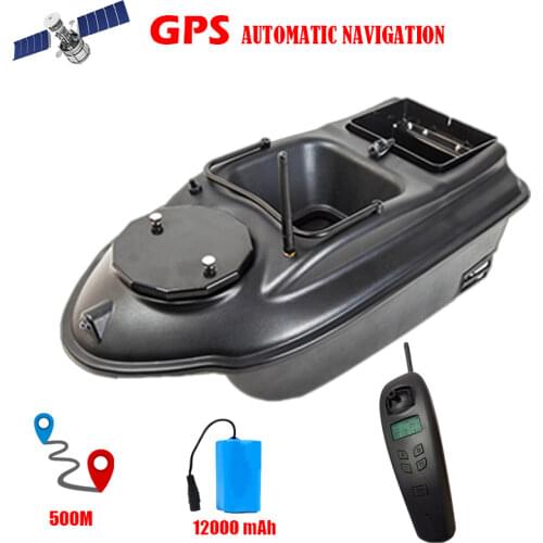 Fixed Speed Cruise Lure Fishing Smart Return RC 500M Bait Boat Remote Control Fishing Fish Finder Boat 2 Hoppers GPS Positioning