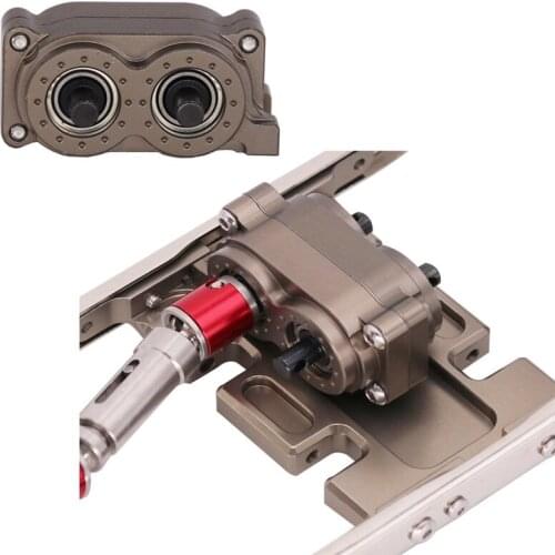 SCX10 CNC Metal Forward And Reverse Transfer Case For SCX10 90046 D90 D110 1/10 RC Crawler Car DIY Assembled Accessories