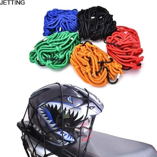 JETTING Motorcycle 6 Hook Mesh Bag String Bag Sundries Net Rope Luggage Bungee Holder Motorcycle Accessories 1pcs