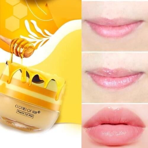 Propolis Moisturizing Lip Mask Lip Blam Dead Skin Removal Skin With Brush Care Nourishing Lip lip Mask Anti-cracking X3Y6