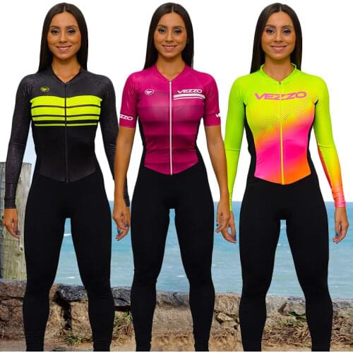 Triathlon Jumpsuit Tight Little Monkey Womens Cycling Suit Long Sleeve Pants Bicycle Jersey Set Bike Running Swimming Skinsuit