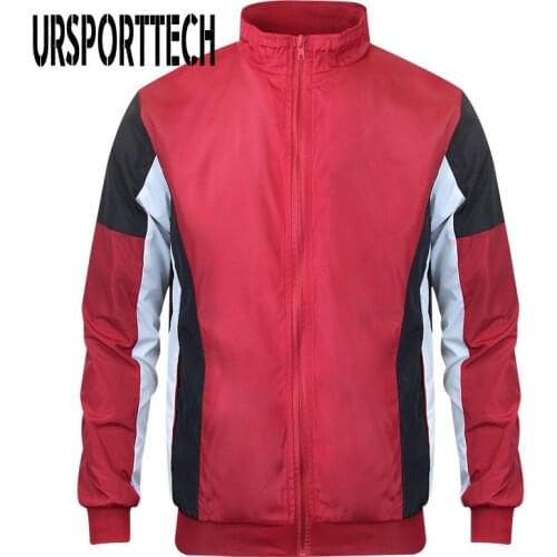 Winter Jacket Mens Casual Patchwork Top Jackets Coats Men Outerwear Zipper Jacket Coats Stand-Collar Windbreaker Jacket