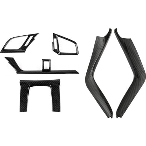 1 Set Center Consoles Air Vent Wind Outlet Trims Interior Decoration Stickers & 2 Pcs Gear Shift Stripe Panel Cover Trim