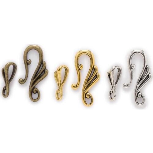 10 Sets Musical Note Decorative Hook Hasp Link Clasps Connector Findings Jewelry Making DIY Accessories 25x13mm