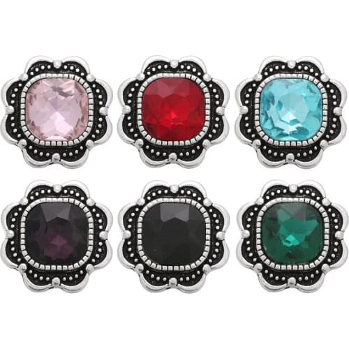 10pcs/lot Wholesale Snap Jewelry Flower Snap Buttons Bracelet for Women fit 18mm Snap Bracelet Jewelry Making