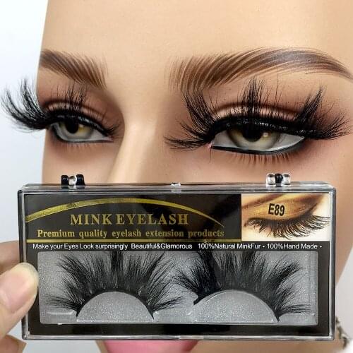 3D Mink Hair False Eyelashes 15-25mm Lashes Thick Long Wispy Fluffy Handmade Cruelty-free Mink Eyelash Makeup Tools
