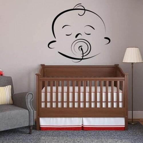 Baby Wall Sticker Beauty Cartoon Face Cute Vinyl Window Decal Baby Room Kids Bedroom Home Decoration Removable Art Mural S1447