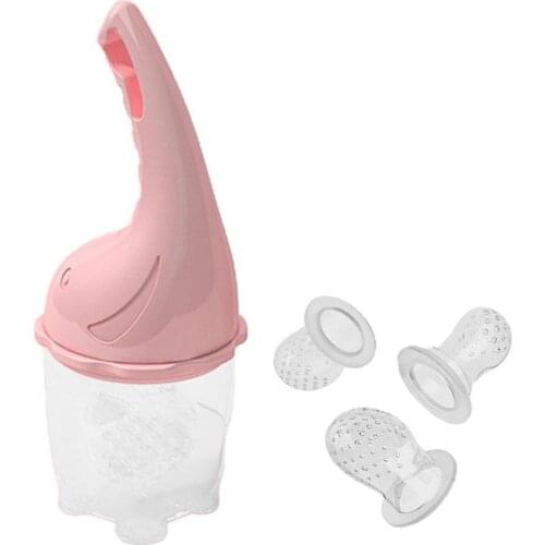 Teether Rotary Push Type Total 3 Mesh Bags Baby Fruits and Vegetables Baby Bite Bag Safe and Healthy Childrens Teeth Toys