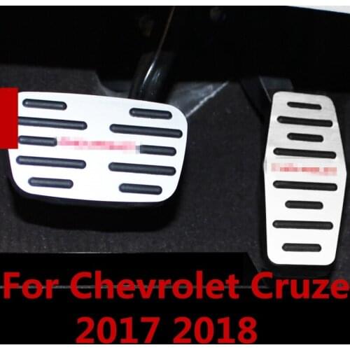 For Chevrolet Cruze 2017 2018 car styling cover Aluminium alloy foot Gas/petrol/oil Brake Rest lamp trim Pedal Auto Accessories