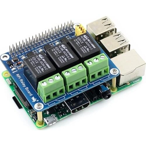 Raspberry Pi 4B/3B+/3B 3 Channel Relay Expansion Board Optocoupler Isolation 3 Relay Controls for Smart Home