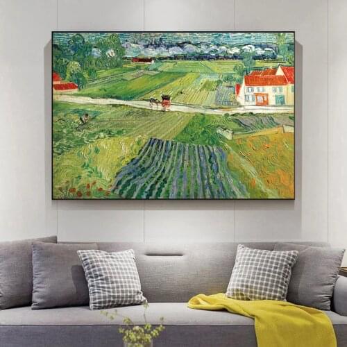 Van Gogh Famous Canvas Painting Landscape at Auvers after Rain Poster Wall Pictures For Living Room Posters And Prints Wall Art