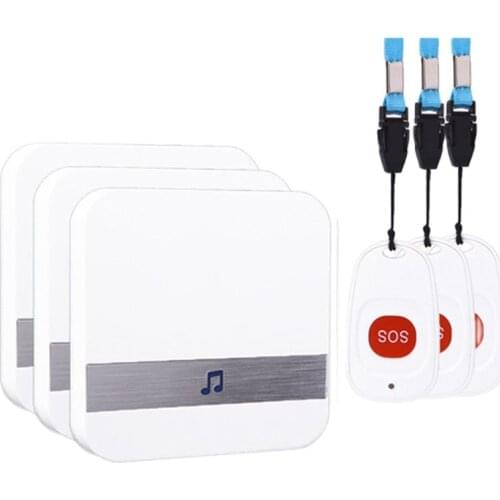 SOS RING multi-emitter+mult-receivers wireless door bell kits power by 110-220V doorbell Waterproof 280M door chime door ring