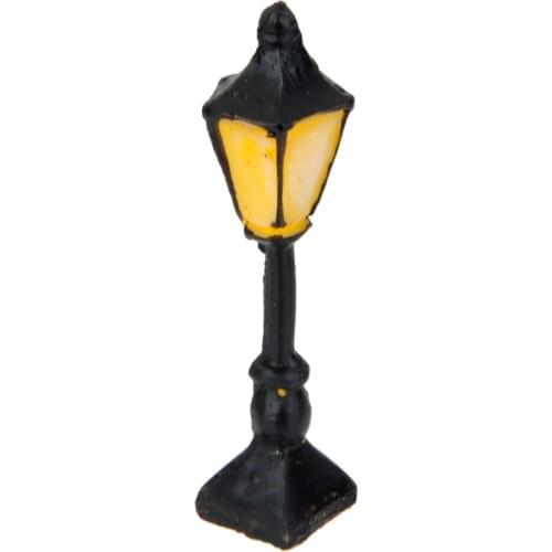 Dollhouse Miniature Street Light Lamp Square Single Lamp Landscape Bonsai Classic Toys Doll House Decoration for Children Kids