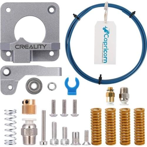Capricorn Bowden PTFE Tubing XS Series 1M+MK8 Gray Metal Extruder Kit+4Pcs Heated Bed Pressure Springs Creality 3D Printer Parts