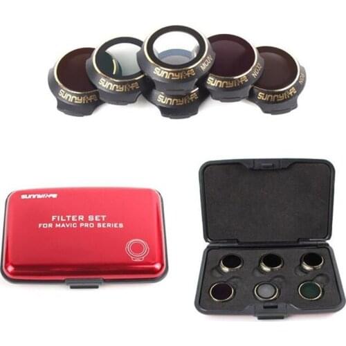 6Pcs MCUV CPL ND4 ND8 ND16 ND32 Camera Lens Filter Set Kit for DJI Mavic Pro/Alpine White/Platinum Drone Accessories
