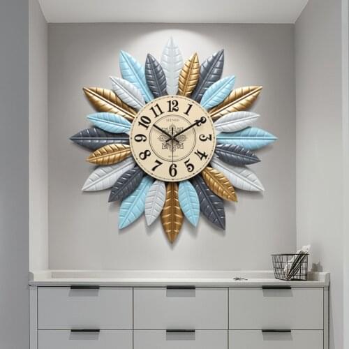 Nordic big clock modern minimalist clock wall clock living room mute wall clock fashion art clock wall