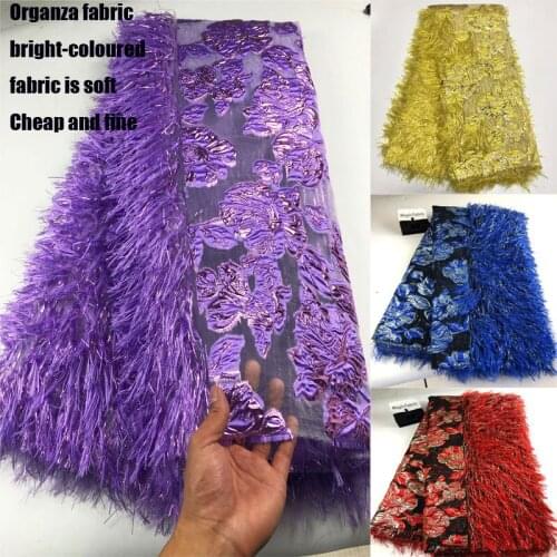 New Arrival African lace fabric High Quality African Tulle Lace Organza Lace Fabric For Nigerian sewing dress COP-0011