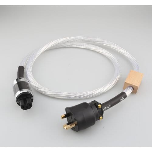 New Nordost ODIN silver plated conductor Power cable with gold plated Uk connector 15A IEC Female connector plug