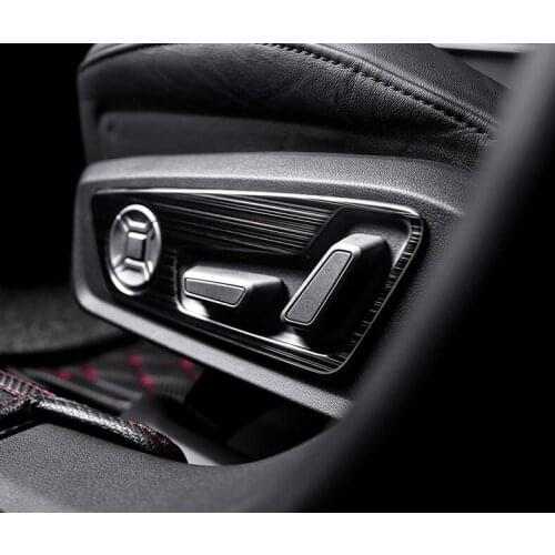 Fit for Audi 19 new A6L seat adjustment trim frame for C8 stainless steel interior upgrade and modification Sequin sticker