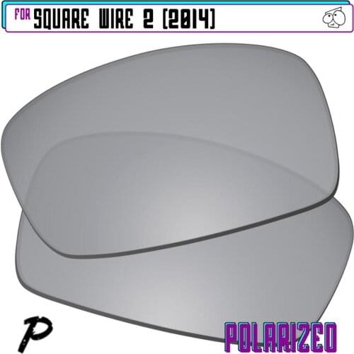 EZReplace Polarized Replacement Lenses for - Oakley Square Wire 2 (2014) Sunglasses - Silver P
