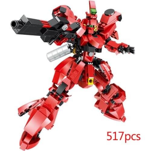 Hot super robot war mecha Classic gundam ZEON SAZABI building block Char Aznable figures model brick toy collection for boy gift